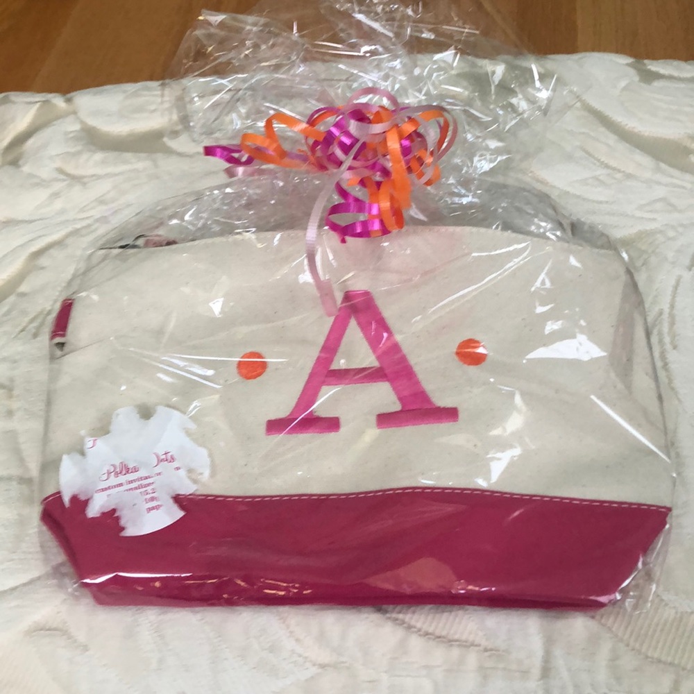 Monogrammed Canvas Pouch